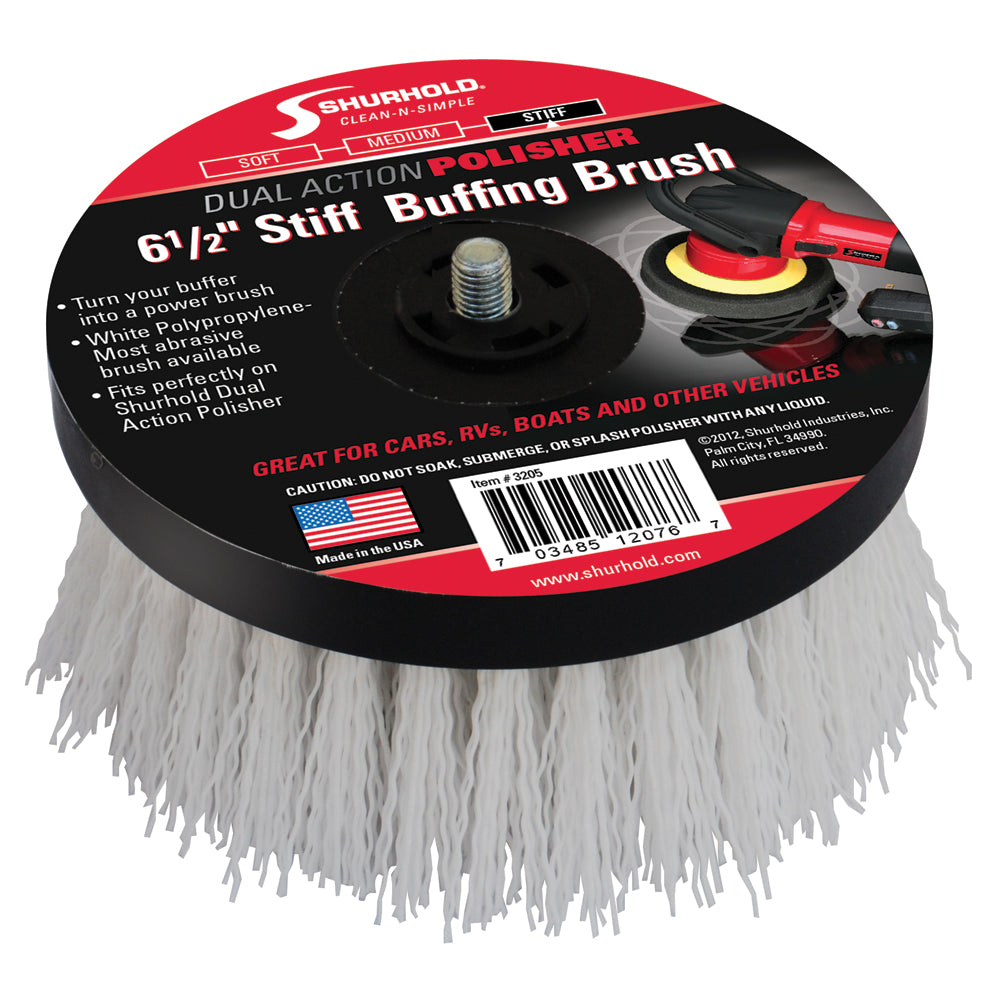 Shurhold 6-1/2 Stiff Brush f/Dual Action Polisher [3205] - Sportfish  Outfitters